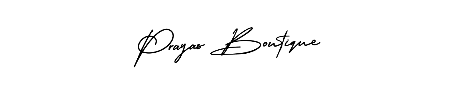 Also You can easily find your signature by using the search form. We will create Prayas Boutique name handwritten signature images for you free of cost using AmerikaSignatureDemo-Regular sign style. Prayas Boutique signature style 3 images and pictures png
