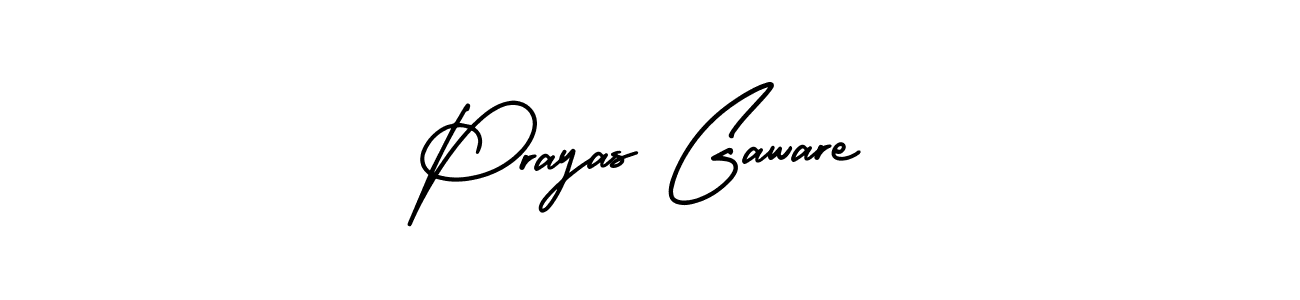 Make a beautiful signature design for name Prayas Gaware. With this signature (AmerikaSignatureDemo-Regular) style, you can create a handwritten signature for free. Prayas Gaware signature style 3 images and pictures png