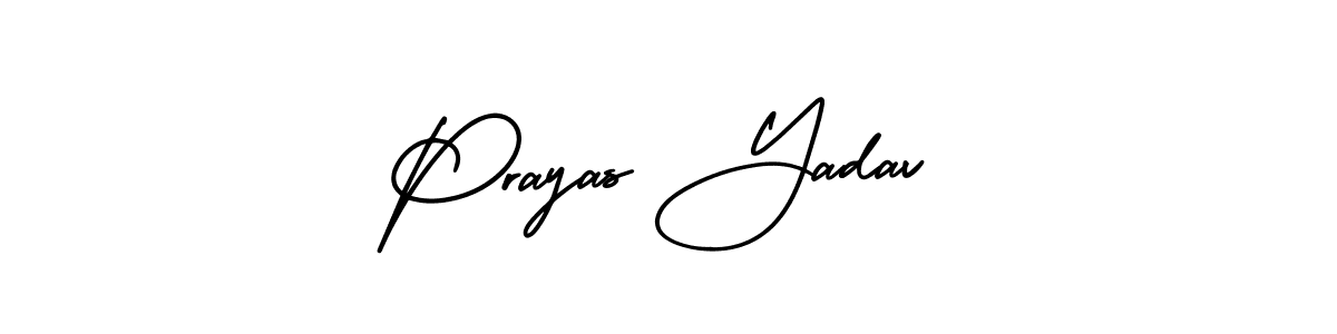 Design your own signature with our free online signature maker. With this signature software, you can create a handwritten (AmerikaSignatureDemo-Regular) signature for name Prayas Yadav. Prayas Yadav signature style 3 images and pictures png