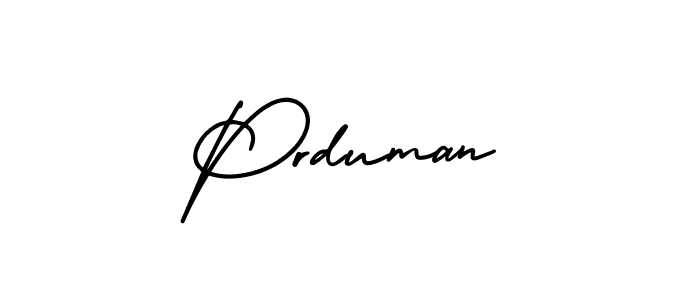 Make a beautiful signature design for name Prduman. Use this online signature maker to create a handwritten signature for free. Prduman signature style 3 images and pictures png