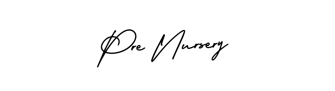 It looks lik you need a new signature style for name Pre Nursery. Design unique handwritten (AmerikaSignatureDemo-Regular) signature with our free signature maker in just a few clicks. Pre Nursery signature style 3 images and pictures png