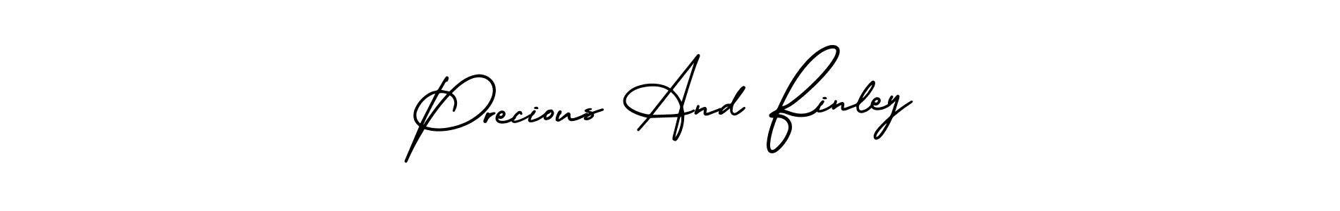 Also You can easily find your signature by using the search form. We will create Precious And Finley name handwritten signature images for you free of cost using AmerikaSignatureDemo-Regular sign style. Precious And Finley signature style 3 images and pictures png