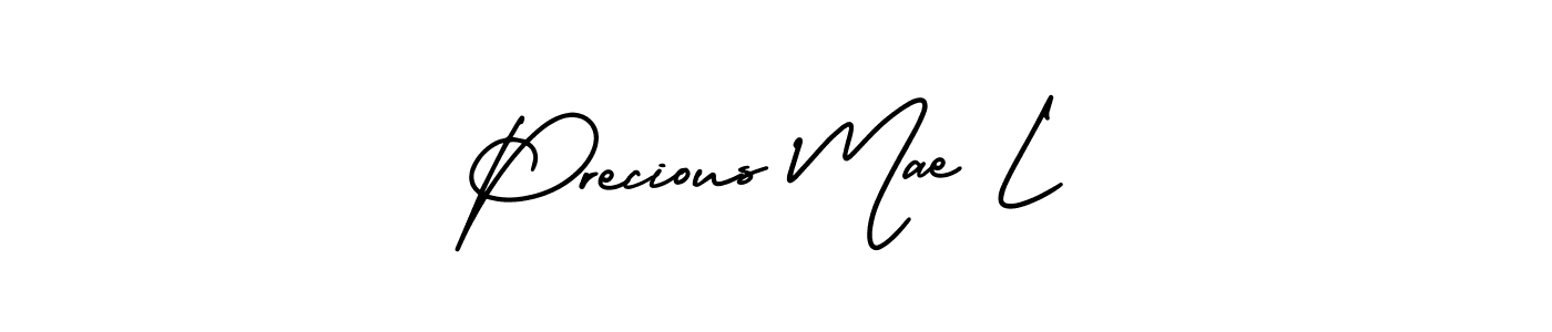 Make a beautiful signature design for name Precious Mae L. With this signature (AmerikaSignatureDemo-Regular) style, you can create a handwritten signature for free. Precious Mae L signature style 3 images and pictures png