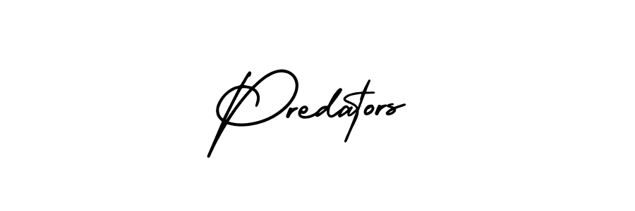 It looks lik you need a new signature style for name Predators. Design unique handwritten (AmerikaSignatureDemo-Regular) signature with our free signature maker in just a few clicks. Predators signature style 3 images and pictures png