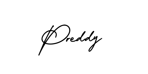 This is the best signature style for the Preddy name. Also you like these signature font (AmerikaSignatureDemo-Regular). Mix name signature. Preddy signature style 3 images and pictures png