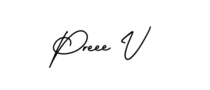 How to Draw Preee V signature style? AmerikaSignatureDemo-Regular is a latest design signature styles for name Preee V. Preee V signature style 3 images and pictures png