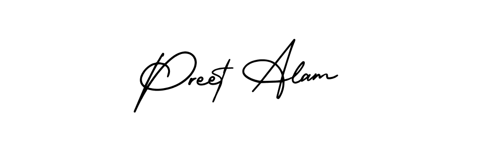 Make a beautiful signature design for name Preet Alam. With this signature (AmerikaSignatureDemo-Regular) style, you can create a handwritten signature for free. Preet Alam signature style 3 images and pictures png