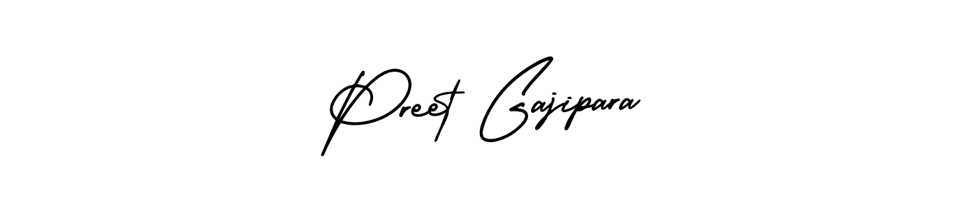 Design your own signature with our free online signature maker. With this signature software, you can create a handwritten (AmerikaSignatureDemo-Regular) signature for name Preet Gajipara. Preet Gajipara signature style 3 images and pictures png