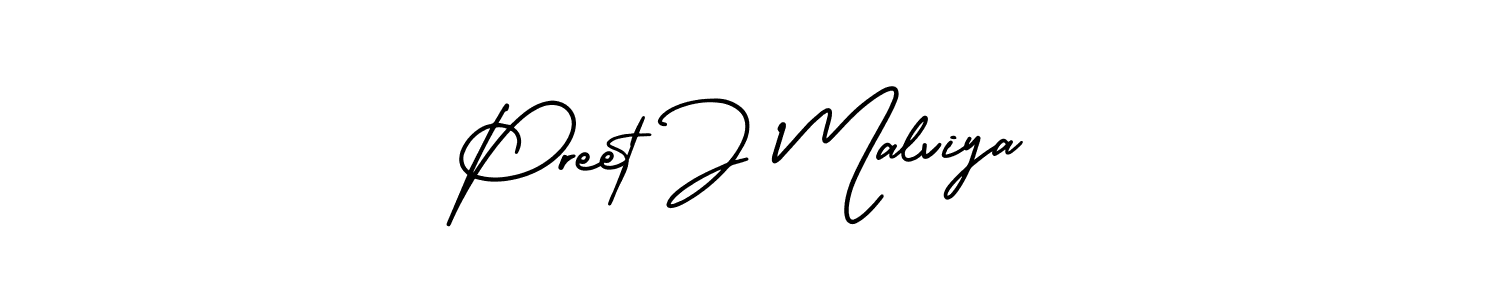 Use a signature maker to create a handwritten signature online. With this signature software, you can design (AmerikaSignatureDemo-Regular) your own signature for name Preet J Malviya. Preet J Malviya signature style 3 images and pictures png