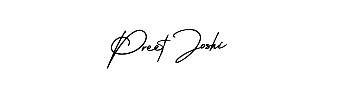 Make a beautiful signature design for name Preet Joshi. With this signature (AmerikaSignatureDemo-Regular) style, you can create a handwritten signature for free. Preet Joshi signature style 3 images and pictures png