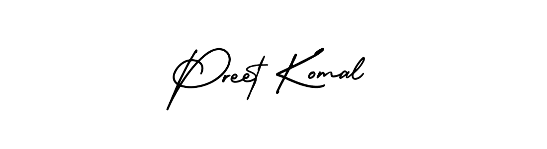 Create a beautiful signature design for name Preet Komal. With this signature (AmerikaSignatureDemo-Regular) fonts, you can make a handwritten signature for free. Preet Komal signature style 3 images and pictures png