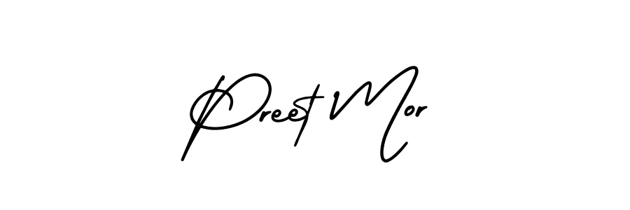 Create a beautiful signature design for name Preet Mor. With this signature (AmerikaSignatureDemo-Regular) fonts, you can make a handwritten signature for free. Preet Mor signature style 3 images and pictures png