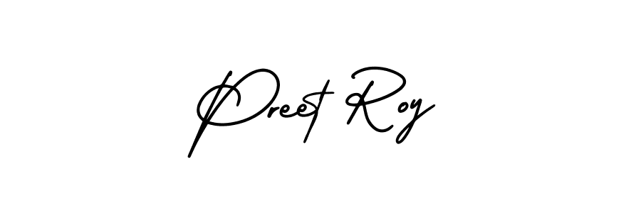 Create a beautiful signature design for name Preet Roy. With this signature (AmerikaSignatureDemo-Regular) fonts, you can make a handwritten signature for free. Preet Roy signature style 3 images and pictures png