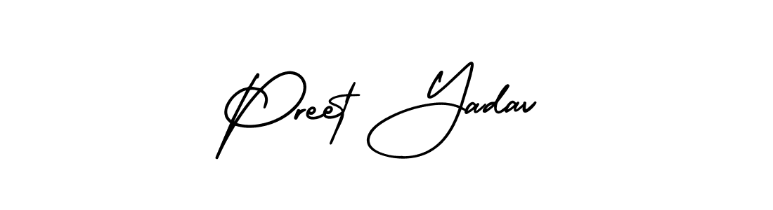 How to make Preet Yadav signature? AmerikaSignatureDemo-Regular is a professional autograph style. Create handwritten signature for Preet Yadav name. Preet Yadav signature style 3 images and pictures png