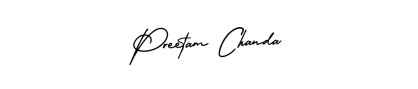 Create a beautiful signature design for name Preetam Chanda. With this signature (AmerikaSignatureDemo-Regular) fonts, you can make a handwritten signature for free. Preetam Chanda signature style 3 images and pictures png