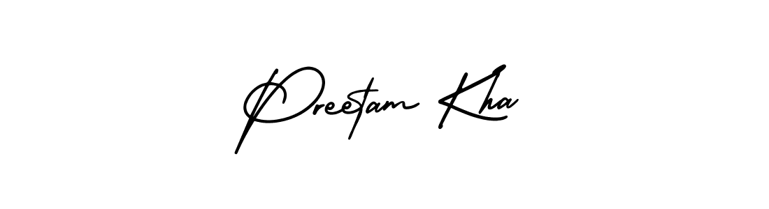 Best and Professional Signature Style for Preetam Kha. AmerikaSignatureDemo-Regular Best Signature Style Collection. Preetam Kha signature style 3 images and pictures png
