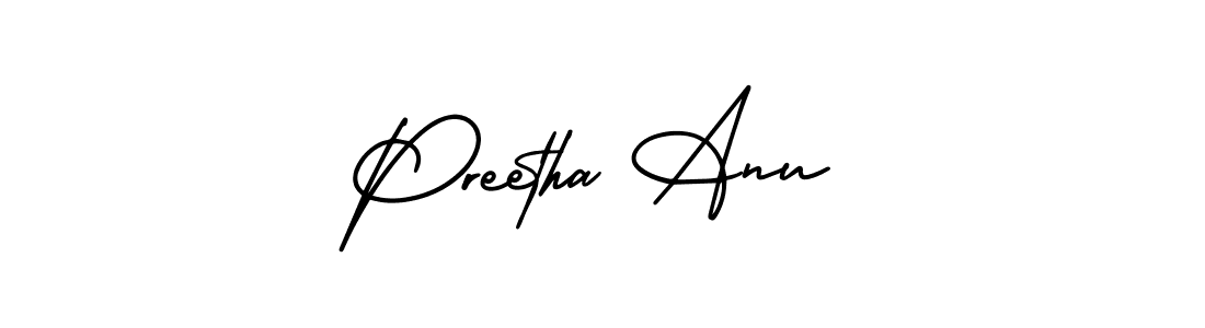 Similarly AmerikaSignatureDemo-Regular is the best handwritten signature design. Signature creator online .You can use it as an online autograph creator for name Preetha Anu. Preetha Anu signature style 3 images and pictures png