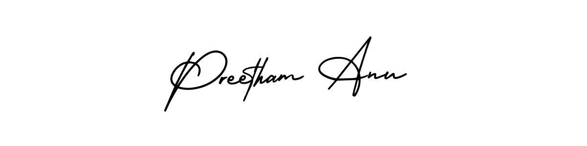 Make a short Preetham Anu signature style. Manage your documents anywhere anytime using AmerikaSignatureDemo-Regular. Create and add eSignatures, submit forms, share and send files easily. Preetham Anu signature style 3 images and pictures png