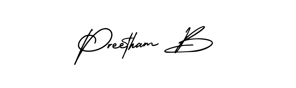 Make a beautiful signature design for name Preetham B. Use this online signature maker to create a handwritten signature for free. Preetham B signature style 3 images and pictures png