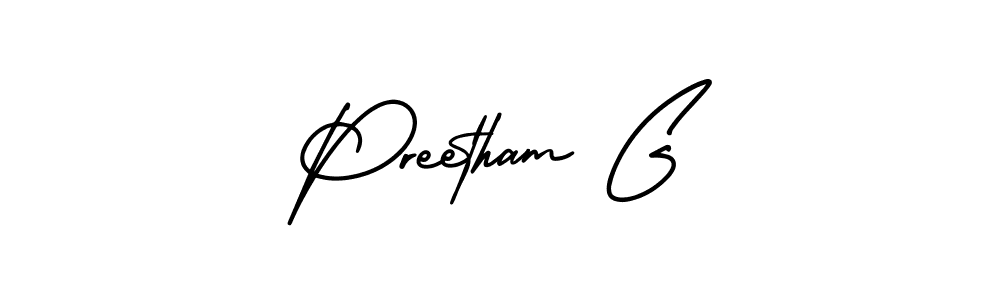 Also we have Preetham G name is the best signature style. Create professional handwritten signature collection using AmerikaSignatureDemo-Regular autograph style. Preetham G signature style 3 images and pictures png