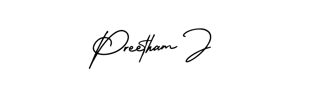 Make a beautiful signature design for name Preetham J. Use this online signature maker to create a handwritten signature for free. Preetham J signature style 3 images and pictures png