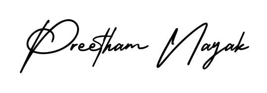How to make Preetham Nayak signature? AmerikaSignatureDemo-Regular is a professional autograph style. Create handwritten signature for Preetham Nayak name. Preetham Nayak signature style 3 images and pictures png
