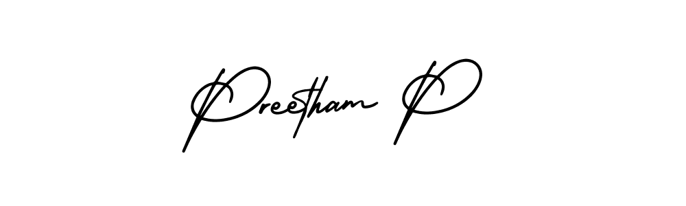 Make a beautiful signature design for name Preetham P. Use this online signature maker to create a handwritten signature for free. Preetham P signature style 3 images and pictures png