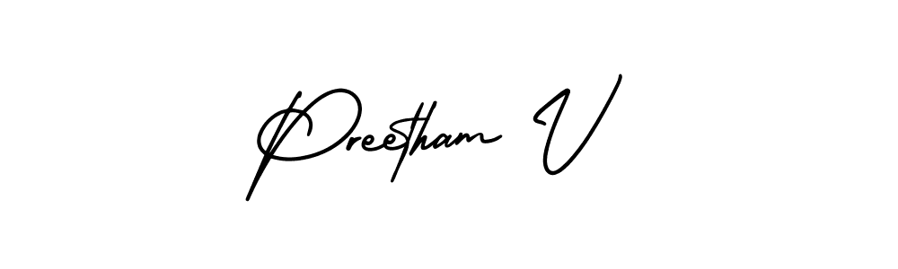 You can use this online signature creator to create a handwritten signature for the name Preetham V. This is the best online autograph maker. Preetham V signature style 3 images and pictures png