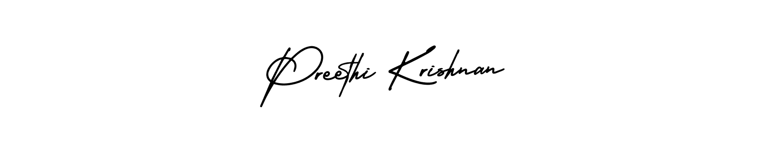 Design your own signature with our free online signature maker. With this signature software, you can create a handwritten (AmerikaSignatureDemo-Regular) signature for name Preethi Krishnan. Preethi Krishnan signature style 3 images and pictures png