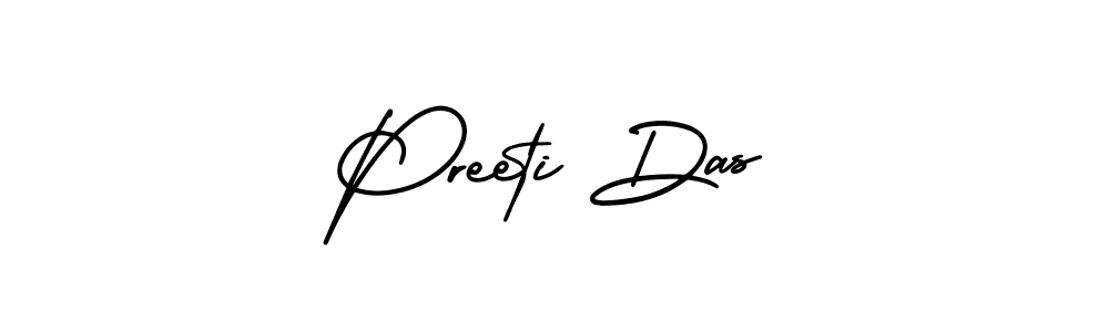 You should practise on your own different ways (AmerikaSignatureDemo-Regular) to write your name (Preeti Das) in signature. don't let someone else do it for you. Preeti Das signature style 3 images and pictures png