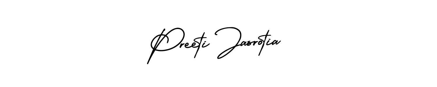 How to make Preeti Jasrotia signature? AmerikaSignatureDemo-Regular is a professional autograph style. Create handwritten signature for Preeti Jasrotia name. Preeti Jasrotia signature style 3 images and pictures png