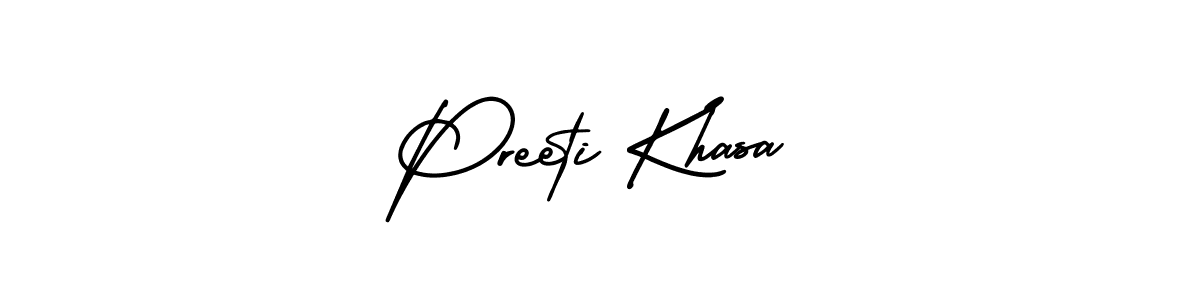 AmerikaSignatureDemo-Regular is a professional signature style that is perfect for those who want to add a touch of class to their signature. It is also a great choice for those who want to make their signature more unique. Get Preeti Khasa name to fancy signature for free. Preeti Khasa signature style 3 images and pictures png