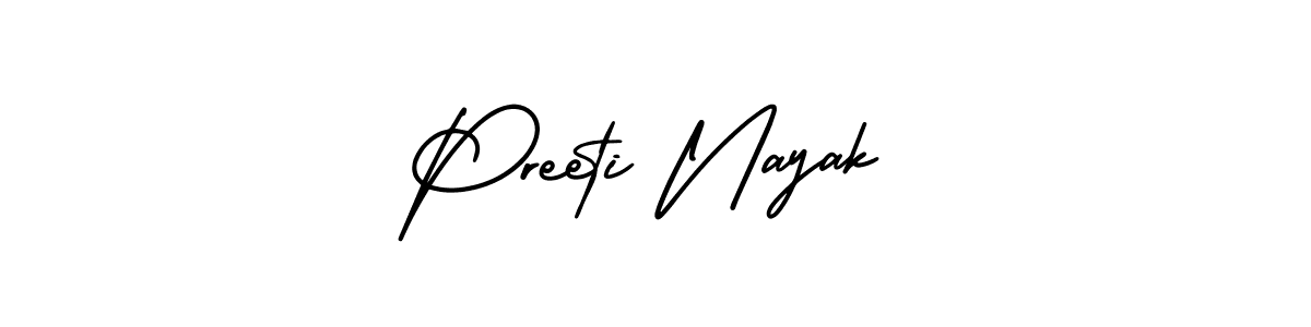 Use a signature maker to create a handwritten signature online. With this signature software, you can design (AmerikaSignatureDemo-Regular) your own signature for name Preeti Nayak. Preeti Nayak signature style 3 images and pictures png