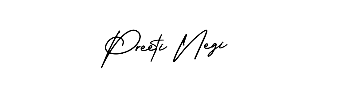 Preeti Negi stylish signature style. Best Handwritten Sign (AmerikaSignatureDemo-Regular) for my name. Handwritten Signature Collection Ideas for my name Preeti Negi. Preeti Negi signature style 3 images and pictures png