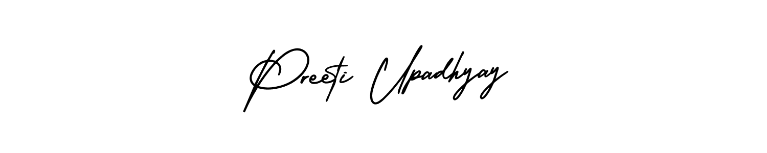 This is the best signature style for the Preeti Upadhyay name. Also you like these signature font (AmerikaSignatureDemo-Regular). Mix name signature. Preeti Upadhyay signature style 3 images and pictures png