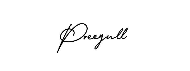 This is the best signature style for the Preeyull name. Also you like these signature font (AmerikaSignatureDemo-Regular). Mix name signature. Preeyull signature style 3 images and pictures png
