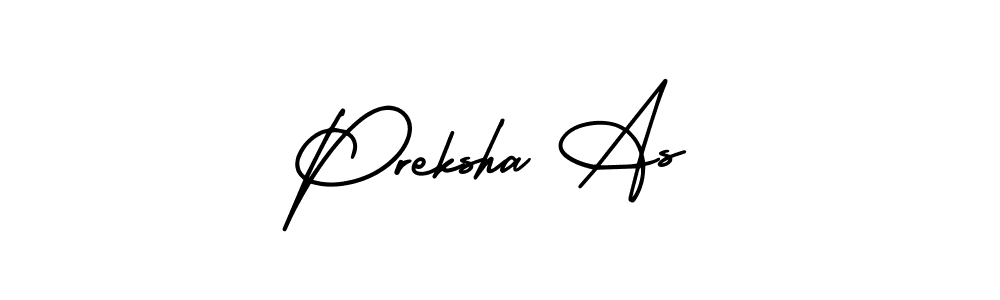 How to make Preksha As signature? AmerikaSignatureDemo-Regular is a professional autograph style. Create handwritten signature for Preksha As name. Preksha As signature style 3 images and pictures png