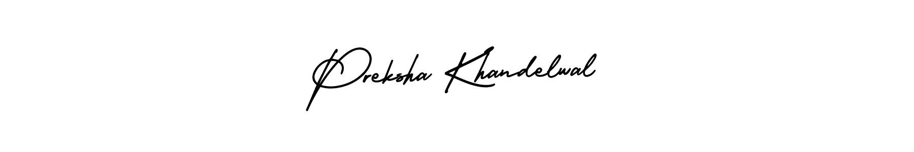Design your own signature with our free online signature maker. With this signature software, you can create a handwritten (AmerikaSignatureDemo-Regular) signature for name Preksha Khandelwal. Preksha Khandelwal signature style 3 images and pictures png