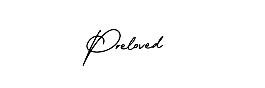 How to Draw Preloved  signature style? AmerikaSignatureDemo-Regular is a latest design signature styles for name Preloved . Preloved  signature style 3 images and pictures png