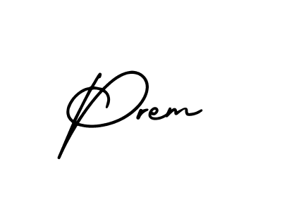 Use a signature maker to create a handwritten signature online. With this signature software, you can design (AmerikaSignatureDemo-Regular) your own signature for name Prem. Prem signature style 3 images and pictures png