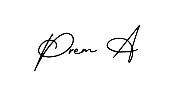 Also You can easily find your signature by using the search form. We will create Prem A name handwritten signature images for you free of cost using AmerikaSignatureDemo-Regular sign style. Prem A signature style 3 images and pictures png