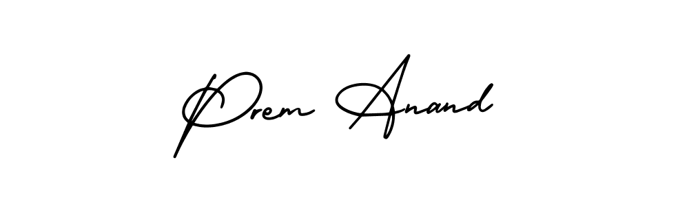 This is the best signature style for the Prem Anand name. Also you like these signature font (AmerikaSignatureDemo-Regular). Mix name signature. Prem Anand signature style 3 images and pictures png