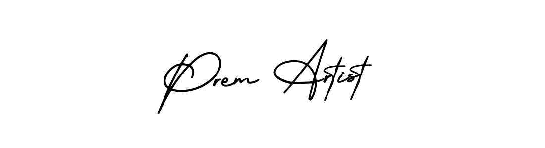 How to make Prem Artist name signature. Use AmerikaSignatureDemo-Regular style for creating short signs online. This is the latest handwritten sign. Prem Artist signature style 3 images and pictures png