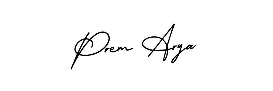 if you are searching for the best signature style for your name Prem Arya. so please give up your signature search. here we have designed multiple signature styles  using AmerikaSignatureDemo-Regular. Prem Arya signature style 3 images and pictures png