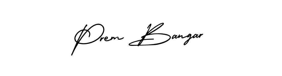 Design your own signature with our free online signature maker. With this signature software, you can create a handwritten (AmerikaSignatureDemo-Regular) signature for name Prem Bangar. Prem Bangar signature style 3 images and pictures png