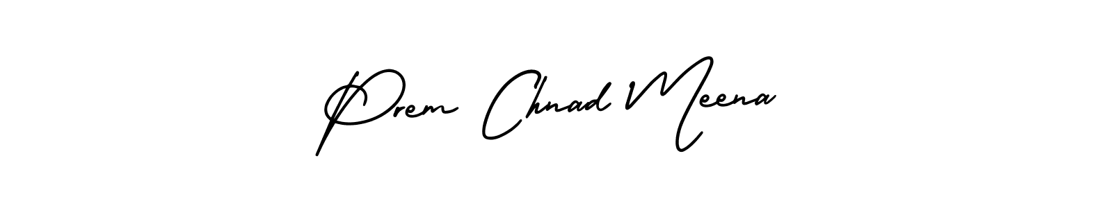 Make a beautiful signature design for name Prem Chnad Meena. With this signature (AmerikaSignatureDemo-Regular) style, you can create a handwritten signature for free. Prem Chnad Meena signature style 3 images and pictures png