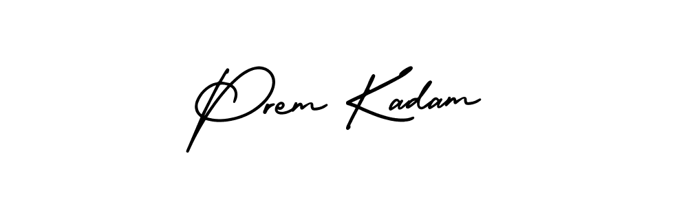 This is the best signature style for the Prem Kadam name. Also you like these signature font (AmerikaSignatureDemo-Regular). Mix name signature. Prem Kadam signature style 3 images and pictures png