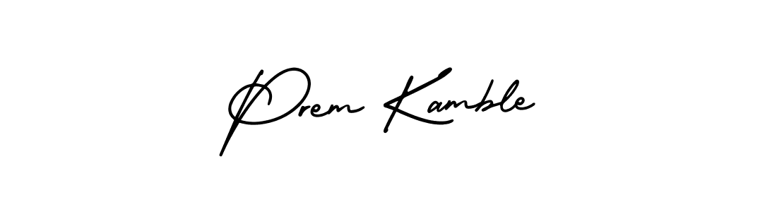 Make a beautiful signature design for name Prem Kamble. With this signature (AmerikaSignatureDemo-Regular) style, you can create a handwritten signature for free. Prem Kamble signature style 3 images and pictures png