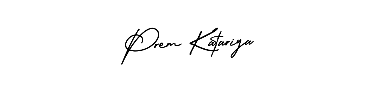 The best way (AmerikaSignatureDemo-Regular) to make a short signature is to pick only two or three words in your name. The name Prem Katariya include a total of six letters. For converting this name. Prem Katariya signature style 3 images and pictures png