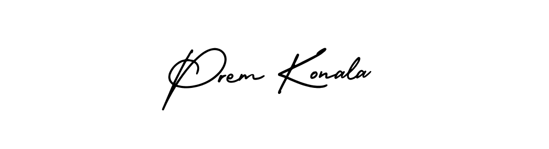 Design your own signature with our free online signature maker. With this signature software, you can create a handwritten (AmerikaSignatureDemo-Regular) signature for name Prem Konala. Prem Konala signature style 3 images and pictures png
